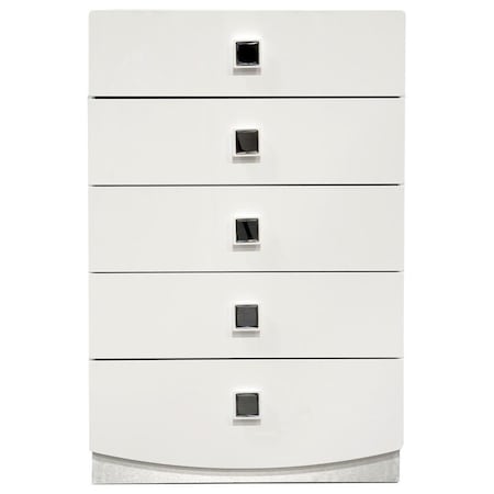 Kd Gabinetes France White Modern 5 Drawer Bedroom Chest KD2815735